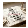 The popular newspaper-printed placemats are waterproof, oil-proof and easy to clean, as well as table heat insulation pads Specification image